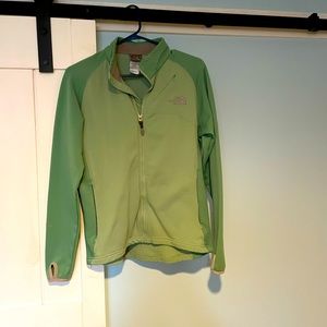 Two-tone green Northface zip up